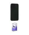ieg™ iPhone 15 Pro Max Kılıf Doruk Asil Koleksiyonu - Siyah Bilvis 5in1 5D Magic Hayalet Cam Ekran Koruyucu