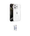 ieg™ iPhone 15 Pro Max Kılıf Doruk Doku Özel Seri - Siyah Bilvis 0.18mm Plus Cam Ekran Koruyucu