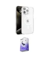 ieg™ iPhone 15 Pro Max Kılıf Doruk Doku Özel Seri - Siyah Bilvis 5in1 5D Magic Hayalet Cam Ekran Koruyucu