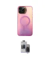 ieg™ iPhone 15 Pro Max Kılıf Doruk Klasik Prime - Siyah Vanessa Magic Hayalet Cam