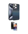 ieg™ iPhone 15 Pro Max Kılıf Doruk Serisi - Siyah 3D Antistatik Mat Seramik Nano Ekran Koruyucu
