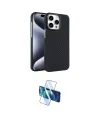 ieg™ iPhone 15 Pro Max Kılıf Doruk Serisi - Siyah 3D Antistatik Seramik Nano Ekran Koruyucu