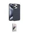 ieg™ iPhone 15 Pro Max Kılıf Doruk Serisi - Siyah Bilvis 3D Mat Cam Ekran Koruyucu