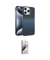 ieg™ iPhone 15 Pro Max Kılıf Doruk Serisi - Siyah Bilvis 3D Mat Cam Ekran Koruyucu