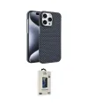 ieg™ iPhone 15 Pro Max Kılıf Doruk Serisi - Siyah Bilvis Hayalet Cam Ekran Koruyucu