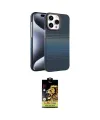 ieg™ iPhone 15 Pro Max Kılıf Doruk Serisi - Siyah Buffer Cam Ekran Koruyucu