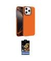 ieg™ iPhone 15 Pro Max Kılıf Doruk Serisi - Siyah Buffer Hayalet Cam Ekran Koruyucu