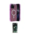 ieg™ iPhone 15 Pro Max Kılıf Eksen Çizgi - Şeffaf 360 Full Body Arka Koruyucu