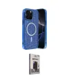 ieg™ iPhone 15 Pro Max Kılıf Eksen Çizgi - Siyah Bilvis Hayalet Cam Ekran Koruyucu