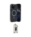 ieg™ iPhone 15 Pro Max Kılıf Eksen Çizgi - Siyah Bilvis Hayalet Cam Ekran Koruyucu