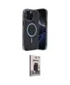 ieg™ iPhone 15 Pro Max Kılıf Eksen Çizgi - Siyah Bilvis Hayalet Cam Ekran Koruyucu
