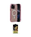 ieg™ iPhone 15 Pro Max Kılıf Eksen Çizgi - Siyah Buffer Cam Ekran Koruyucu