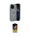 ieg™ iPhone 15 Pro Max Kılıf Eksen Çizgi - Siyah Buffer Cam Ekran Koruyucu