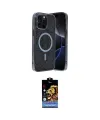 ieg™ iPhone 15 Pro Max Kılıf Eksen Çizgi - Siyah Buffer Hayalet Cam Ekran Koruyucu