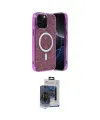 ieg™ iPhone 15 Pro Max Kılıf Eksen Çizgi - Siyah Vanessa Magic Cam