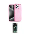 ieg™ iPhone 15 Pro Max Kılıf Eksen Doku Koleksiyonu - Siyah 360 Mat Full Body Arka Koruyucu