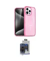 ieg™ iPhone 15 Pro Max Kılıf Eksen Doku Koleksiyonu - Siyah Vanessa Magic Cam