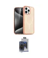 ieg™ iPhone 15 Pro Max Kılıf Eksen Doku Koleksiyonu - Siyah Vanessa Magic Cam