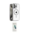 ieg™ iPhone 15 Pro Max Kılıf Eksen Form Koleksiyonu - Şeffaf Pasifik Cam Ekran Koruyucu