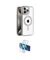 ieg™ iPhone 15 Pro Max Kılıf Eksen Form Koleksiyonu - Siyah 3D Antistatik Seramik Nano Ekran Koruyucu