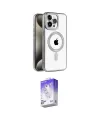 ieg™ iPhone 15 Pro Max Kılıf Eksen Form Koleksiyonu - Siyah Bilvis 5in1 3D Magic Cam Ekran Koruyucu