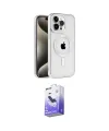 ieg™ iPhone 15 Pro Max Kılıf Eksen Form Koleksiyonu - Siyah Bilvis 5in1 5D Magic Hayalet Cam Ekran Koruyucu