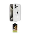 ieg™ iPhone 15 Pro Max Kılıf Eksen Form Koleksiyonu - Siyah Buffer Cam Ekran Koruyucu