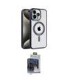 ieg™ iPhone 15 Pro Max Kılıf Eksen Form Koleksiyonu - Siyah Vanessa Magic Cam