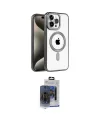 ieg™ iPhone 15 Pro Max Kılıf Eksen Form Koleksiyonu - Siyah Vanessa Magic Cam