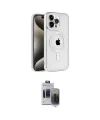 ieg™ iPhone 15 Pro Max Kılıf Eksen Form Koleksiyonu - Siyah Vanessa Magic Hayalet Cam