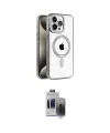ieg™ iPhone 15 Pro Max Kılıf Eksen Form Koleksiyonu - Siyah Vanessa Magic Hayalet Cam