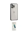 ieg™ iPhone 15 Pro Max Kılıf Eksen Form Serisi - Şeffaf Pasifik Cam Ekran Koruyucu