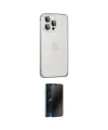 ieg™ iPhone 15 Pro Max Kılıf Eksen Form Serisi - Siyah 3D Antistatik Hayalet Cam Ekran Koruyucu