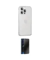 ieg™ iPhone 15 Pro Max Kılıf Eksen Form Serisi - Siyah 3D Antistatik Hayalet Cam Ekran Koruyucu