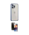 ieg™ iPhone 15 Pro Max Kılıf Eksen Form Serisi - Siyah 3D Antistatik Mat Seramik Nano Ekran Koruyucu