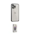 ieg™ iPhone 15 Pro Max Kılıf Eksen Form Serisi - Siyah Bilvis 3D Cam Ekran Koruyucu