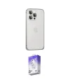 ieg™ iPhone 15 Pro Max Kılıf Eksen Form Serisi - Siyah Bilvis 5in1 3D Magic Cam Ekran Koruyucu