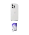 ieg™ iPhone 15 Pro Max Kılıf Eksen Form Serisi - Siyah Bilvis 5in1 3D Magic Cam Ekran Koruyucu