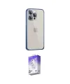 ieg™ iPhone 15 Pro Max Kılıf Eksen Form Serisi - Siyah Bilvis 5in1 3D Magic Cam Ekran Koruyucu