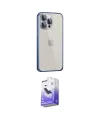 ieg™ iPhone 15 Pro Max Kılıf Eksen Form Serisi - Siyah Bilvis 5in1 5D Magic Hayalet Cam Ekran Koruyucu