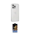 ieg™ iPhone 15 Pro Max Kılıf Eksen Form Serisi - Siyah Buffer Hayalet Cam Ekran Koruyucu