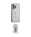 ieg™ iPhone 15 Pro Max Kılıf Eksen Form Serisi - Siyah Polymer Nano Ekran Koruyucu