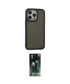 ieg™ iPhone 15 Pro Max Kılıf Eksen Işık - Siyah 360 Mat Full Body Arka Koruyucu