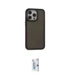 ieg™ iPhone 15 Pro Max Kılıf Eksen Işık - Siyah Bilvis 0.18mm Plus Cam Ekran Koruyucu