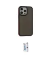 ieg™ iPhone 15 Pro Max Kılıf Eksen Işık - Siyah Bilvis 0.18mm Plus Cam Ekran Koruyucu