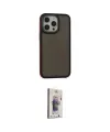 ieg™ iPhone 15 Pro Max Kılıf Eksen Işık - Siyah Bilvis 3D Cam Ekran Koruyucu