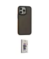 ieg™ iPhone 15 Pro Max Kılıf Eksen Işık - Siyah Bilvis 3D Cam Ekran Koruyucu