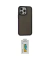 ieg™ iPhone 15 Pro Max Kılıf Eksen Işık - Siyah Polymer Nano Ekran Koruyucu