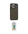 ieg™ iPhone 15 Pro Max Kılıf Eksen Işık - Siyah Polymer Nano Ekran Koruyucu
