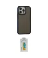 ieg™ iPhone 15 Pro Max Kılıf Eksen Işık - Siyah Polymer Nano Ekran Koruyucu